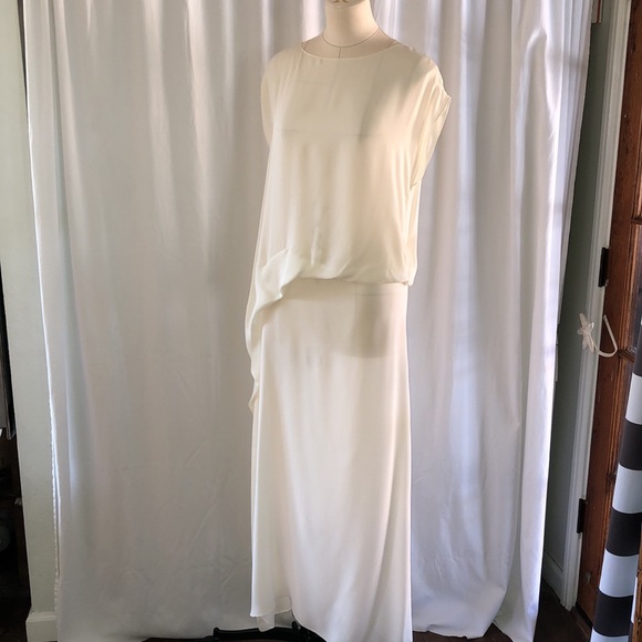 Le Fay Dresses Le Fay Silk Asymmetrical Maxi Dress